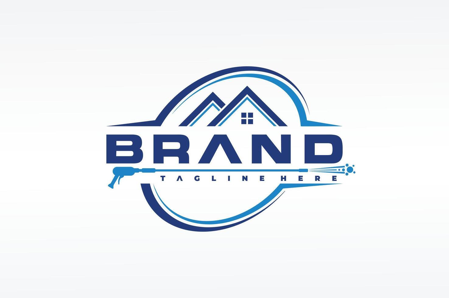 home spray water circle logo vector