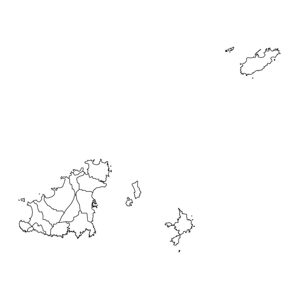 guernsey mapa con administrativo divisiones vector ilustración.