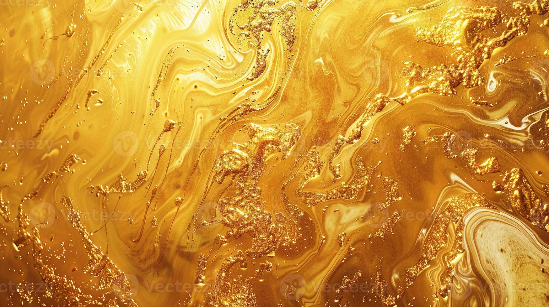 AI generated Gold Fluid Art Paint Textured Background. Wallpaper, Golden, Abstract, Texture, Wave, Liquid, Marble, Oilpaint, Paint, Painting, Pattern photo
