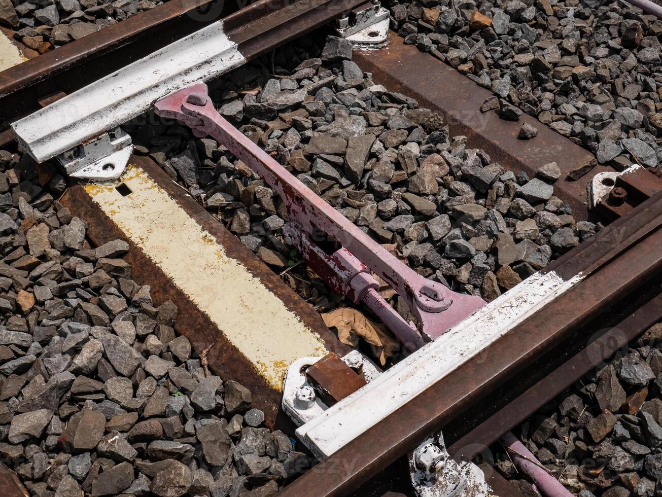 tren pista mecanismo a cambio el tren destino camino foto