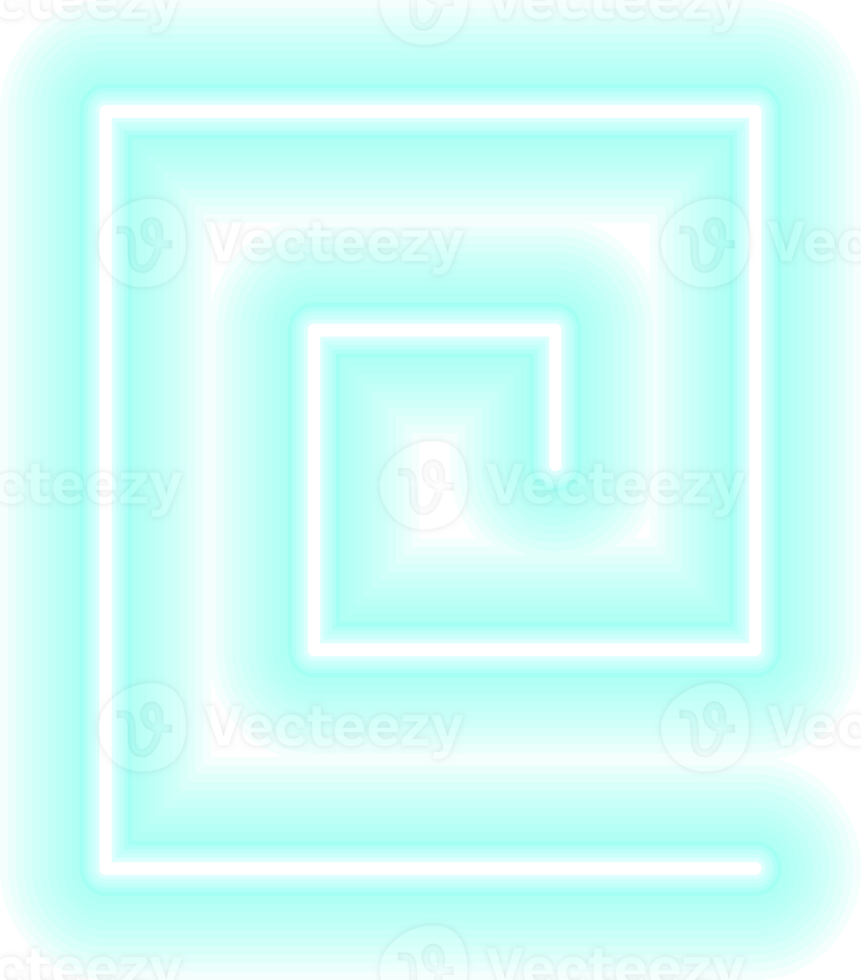 Colorful glowing linear design element. Abstract shining neon line, glowing linear geometric element png