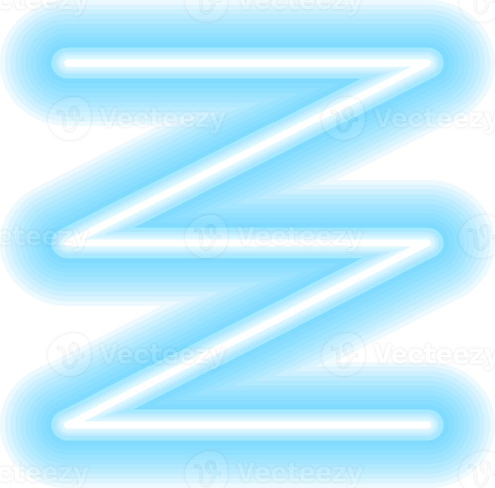 Colorful glowing linear design element. Abstract shining neon line, glowing linear geometric element png