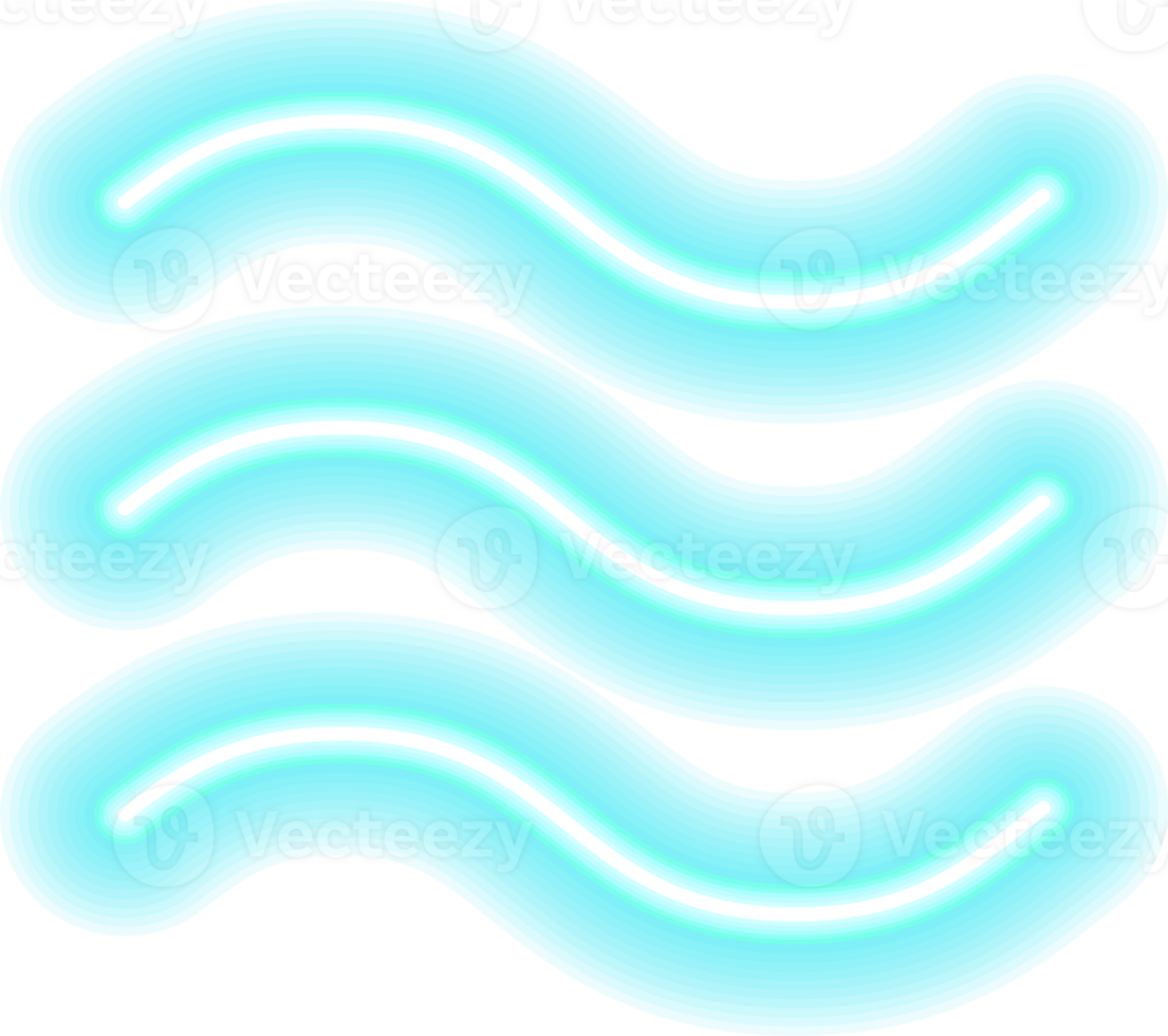 Colorful glowing linear design element. Abstract shining neon line, glowing linear geometric element png