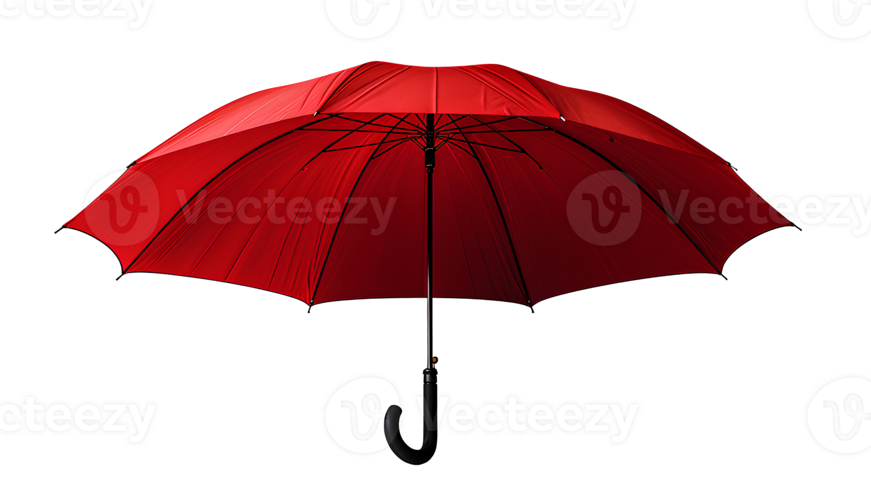 AI generated Red umbrella PNG. Umbrella isolated. Red umbrella for protection against rain PNG