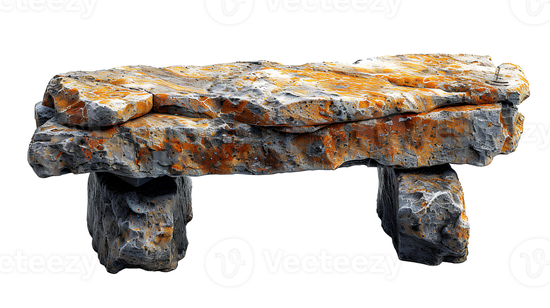AI generated Old stone bench PNG. Ancient Greek or ancient roman bench PNG. Ancient Greek architecture. Old roman stone bench png