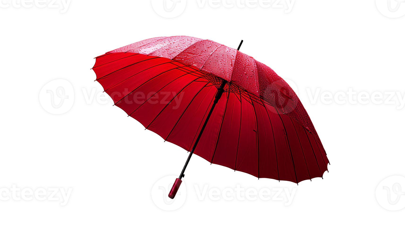 ai généré rouge parapluie png. parapluie isolé. rouge parapluie pour protection contre pluie png