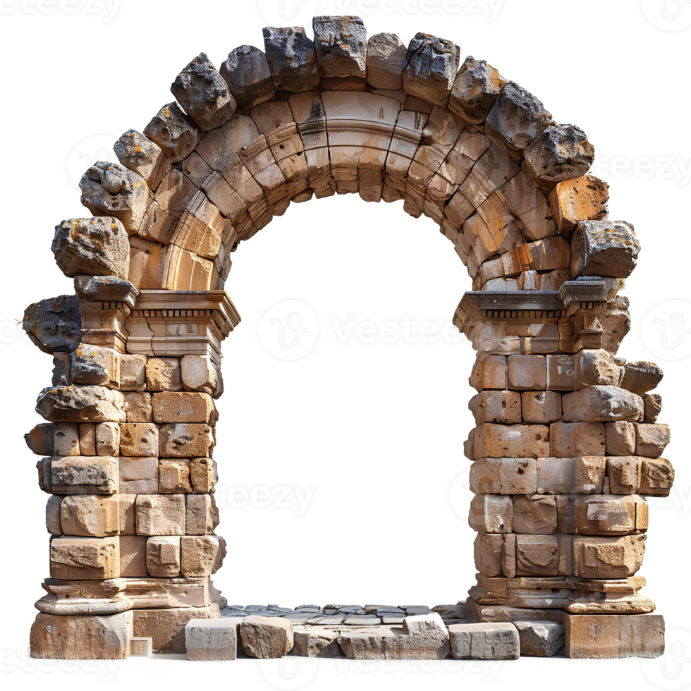 AI generated Ancient Greek arch of triumph PNG. Ancient Greek architecture including he Doric order, the Ionic order, and the Corinthian order PNG