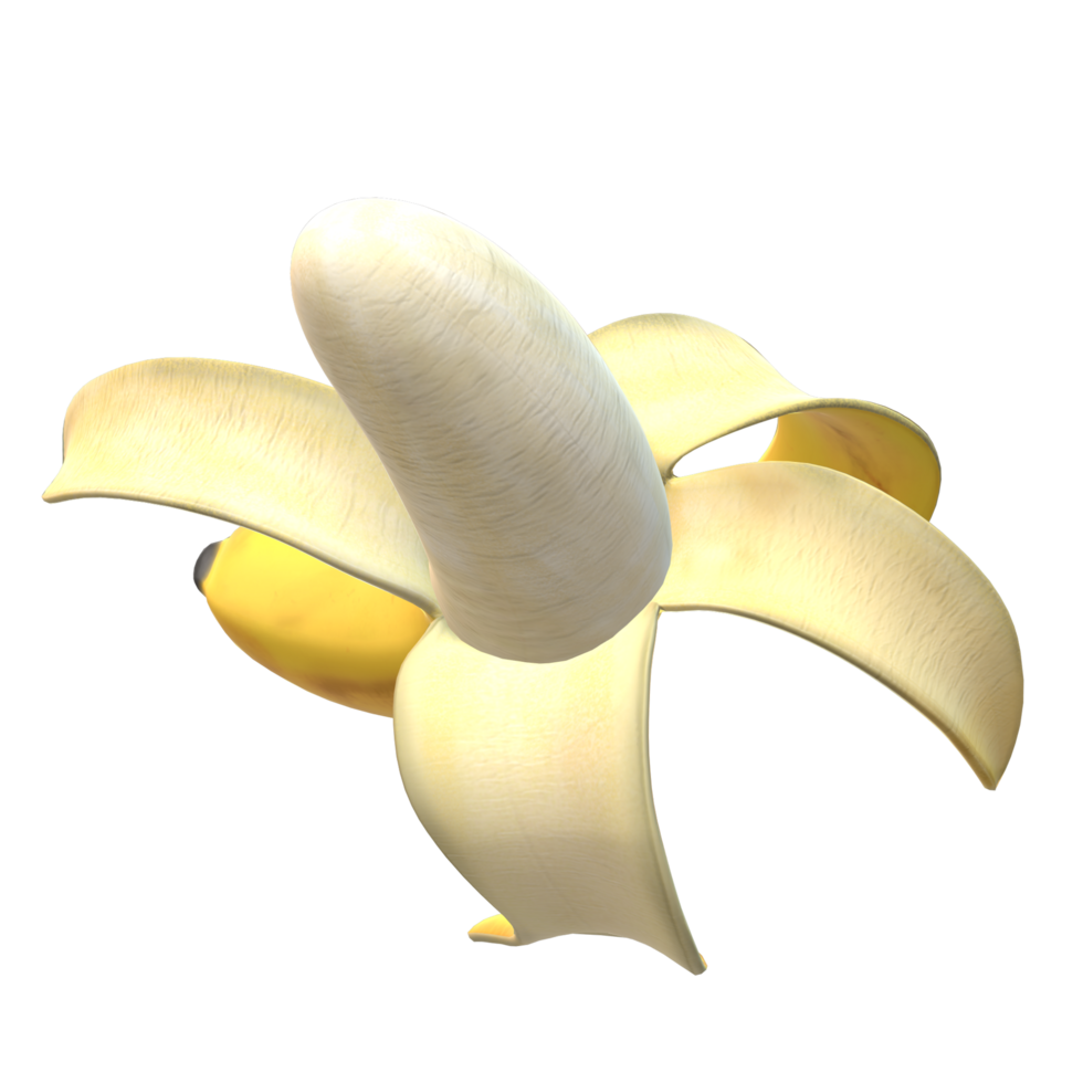 Banana Sweet fruit 3d rendering png