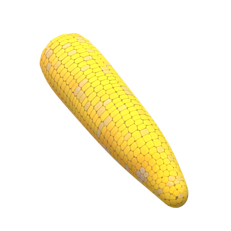 Corn vegetable 3d rendering png