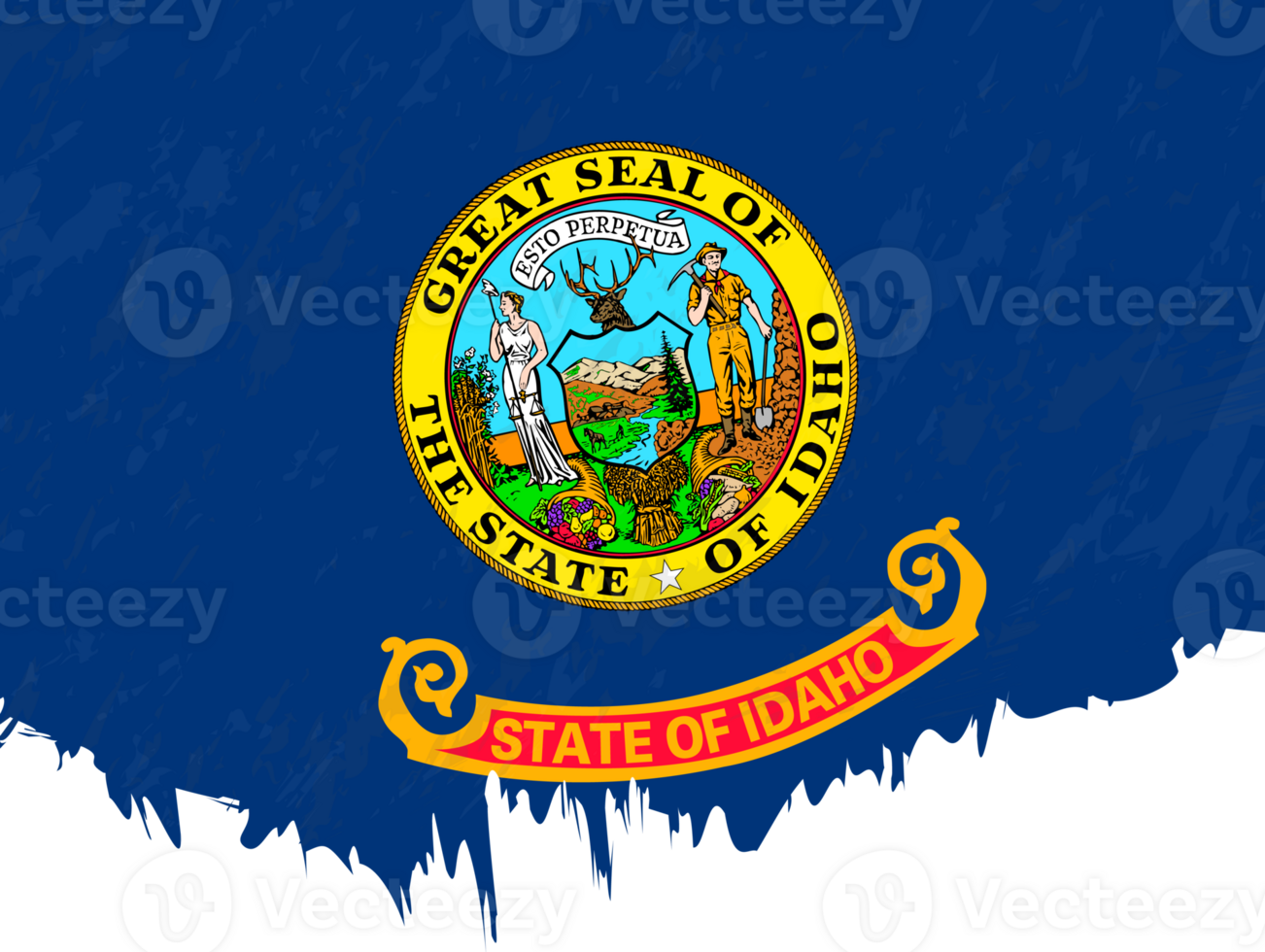 Grunge-style flag of Idaho. png