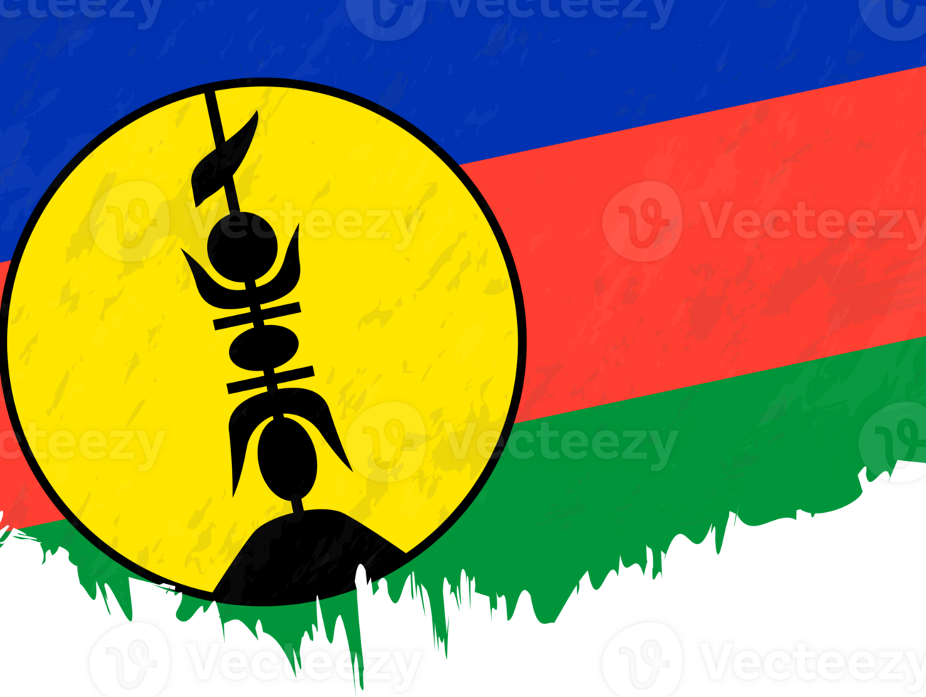 Grunge-style flag of New Caledonia. png