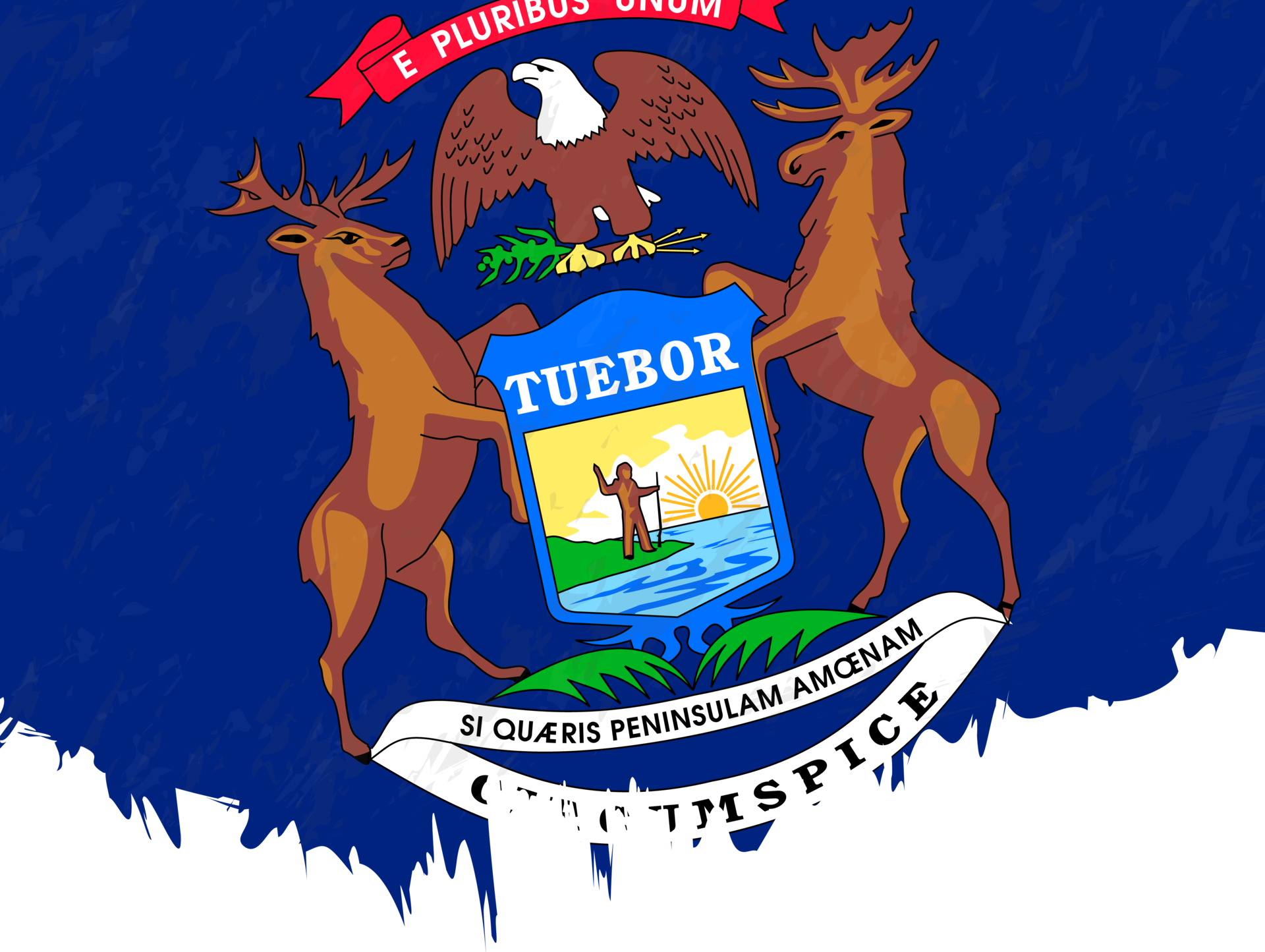 Grunge Style Flag Of Michigan 42541585 PNG Grunge Style Flag Of Michigan Png