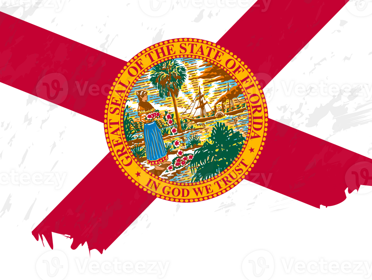 Grunge-style flag of Florida. png