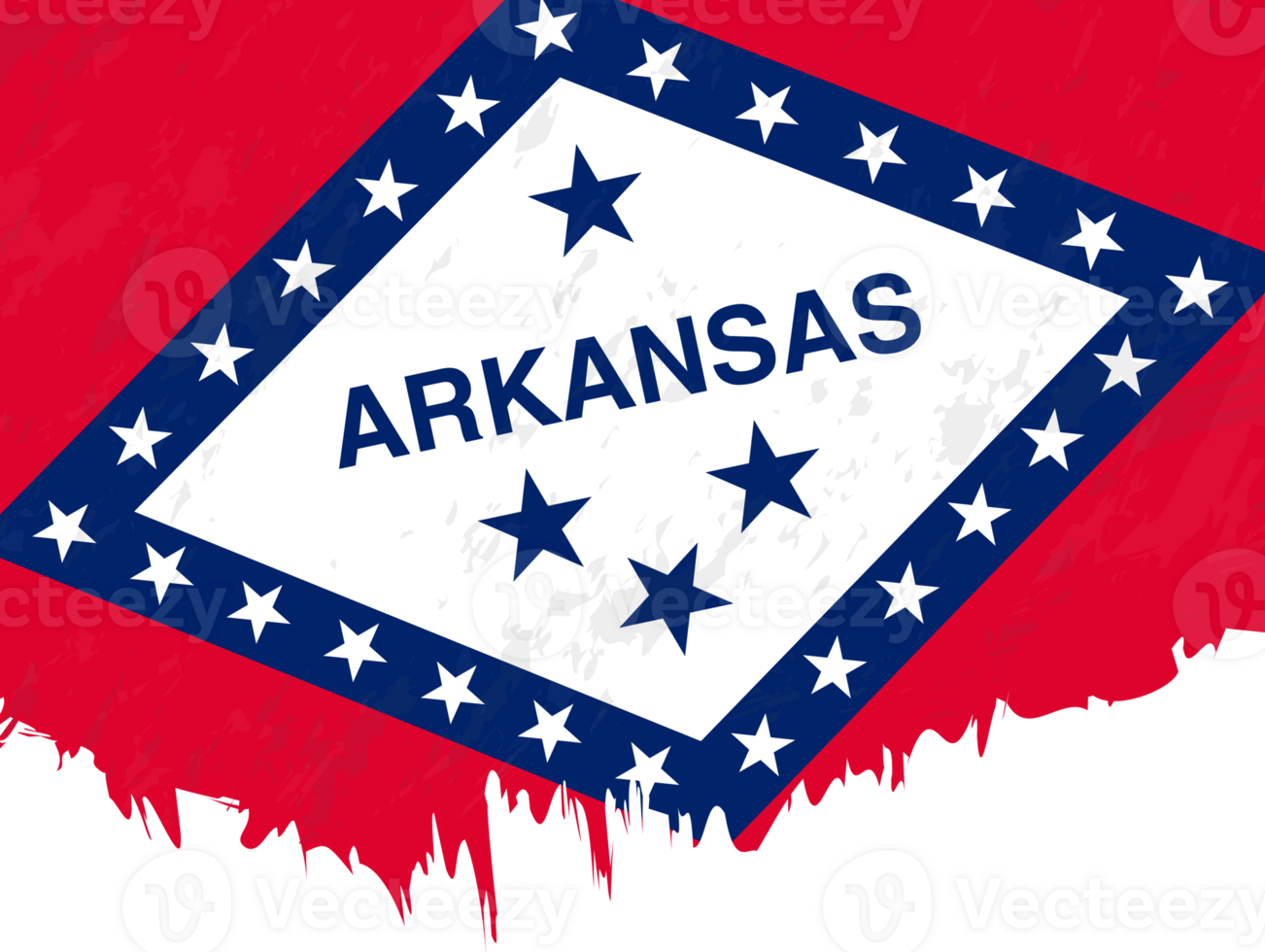 Grunge-style flag of Arkansas. png