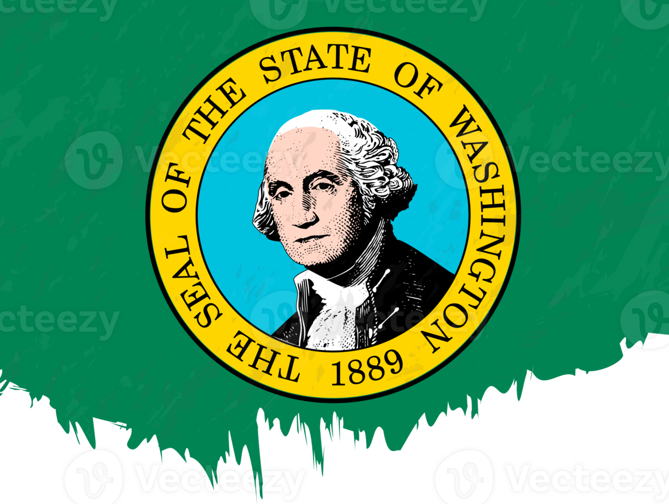 Grunge-style flag of Washington. png