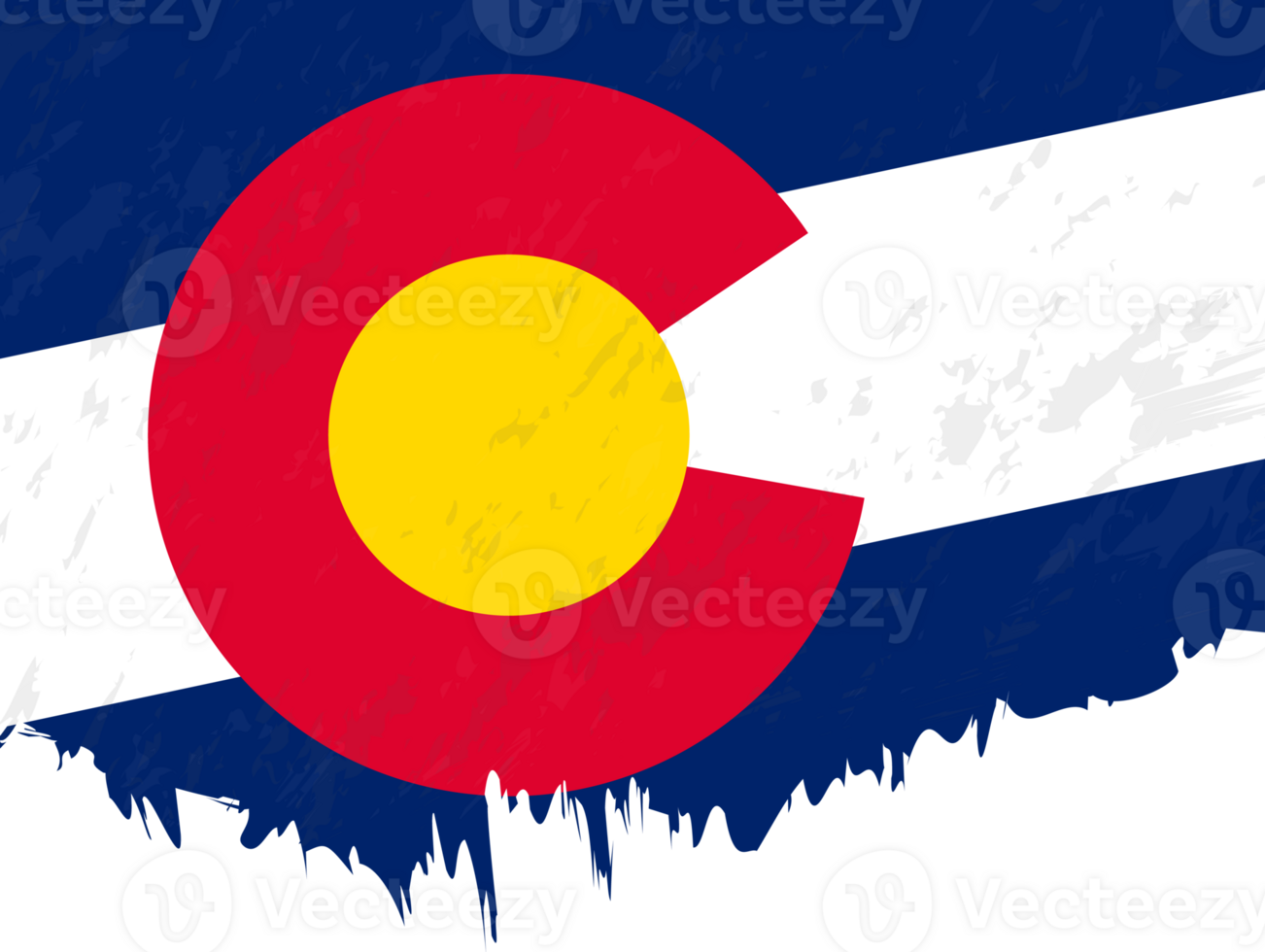 Grunge-style flag of Colorado. png