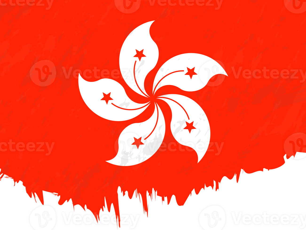 Grunge-style flag of Hong Kong. png