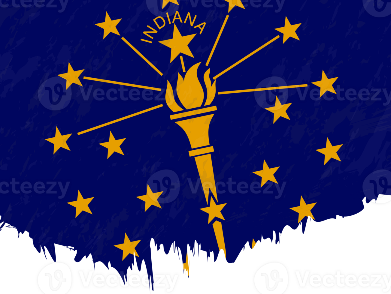 Grunge-style flag of Indiana. png