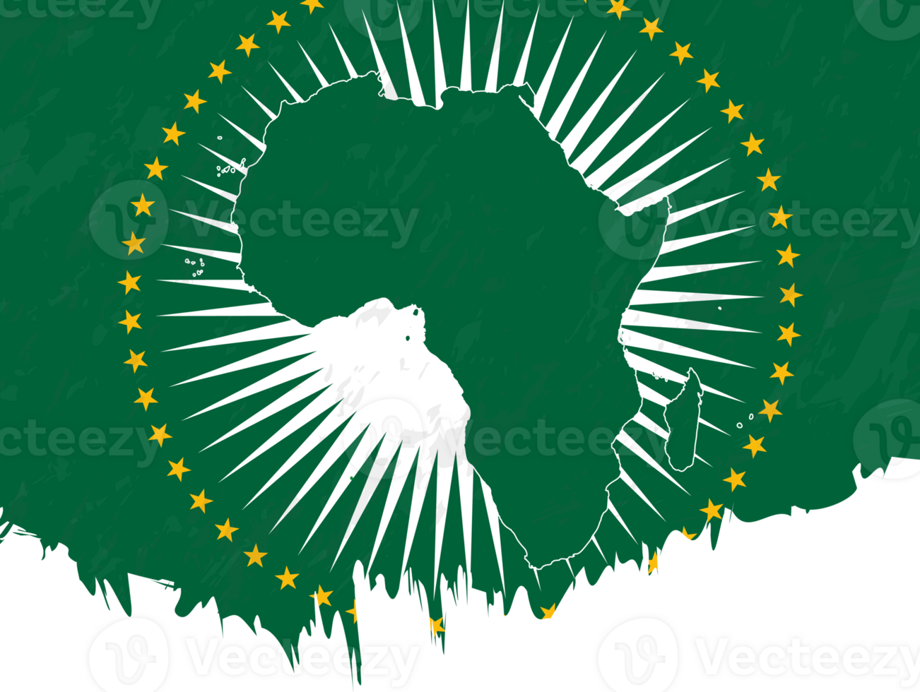 estilo grunge bandeira do africano União. png