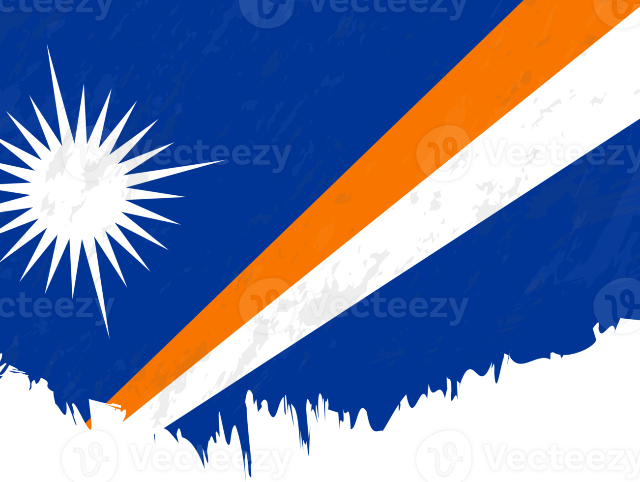 Grunge-style flag of Marshall Islands. png