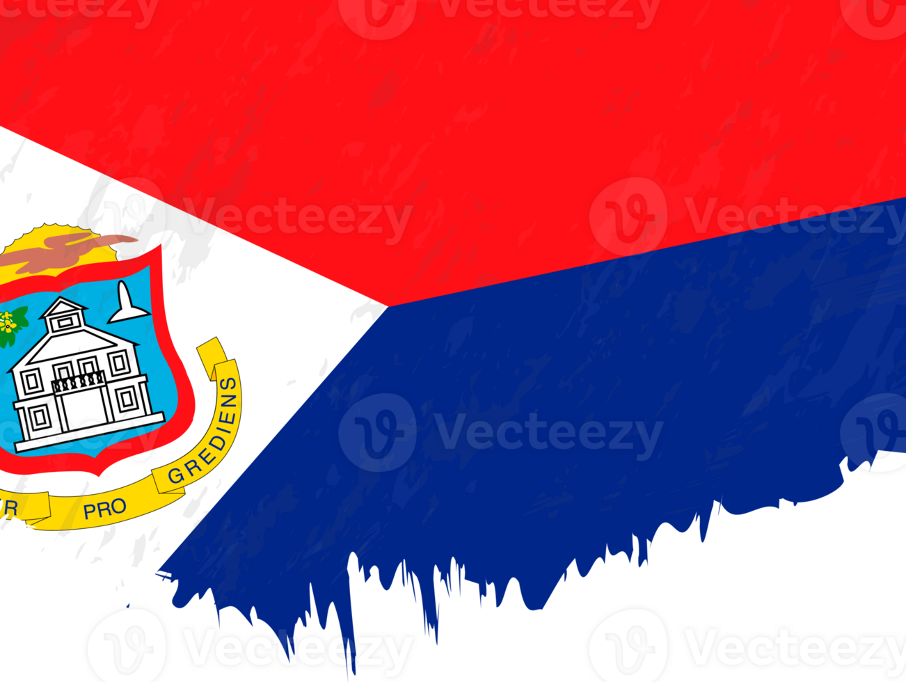 Grunge-style flag of Sint Maarten. png