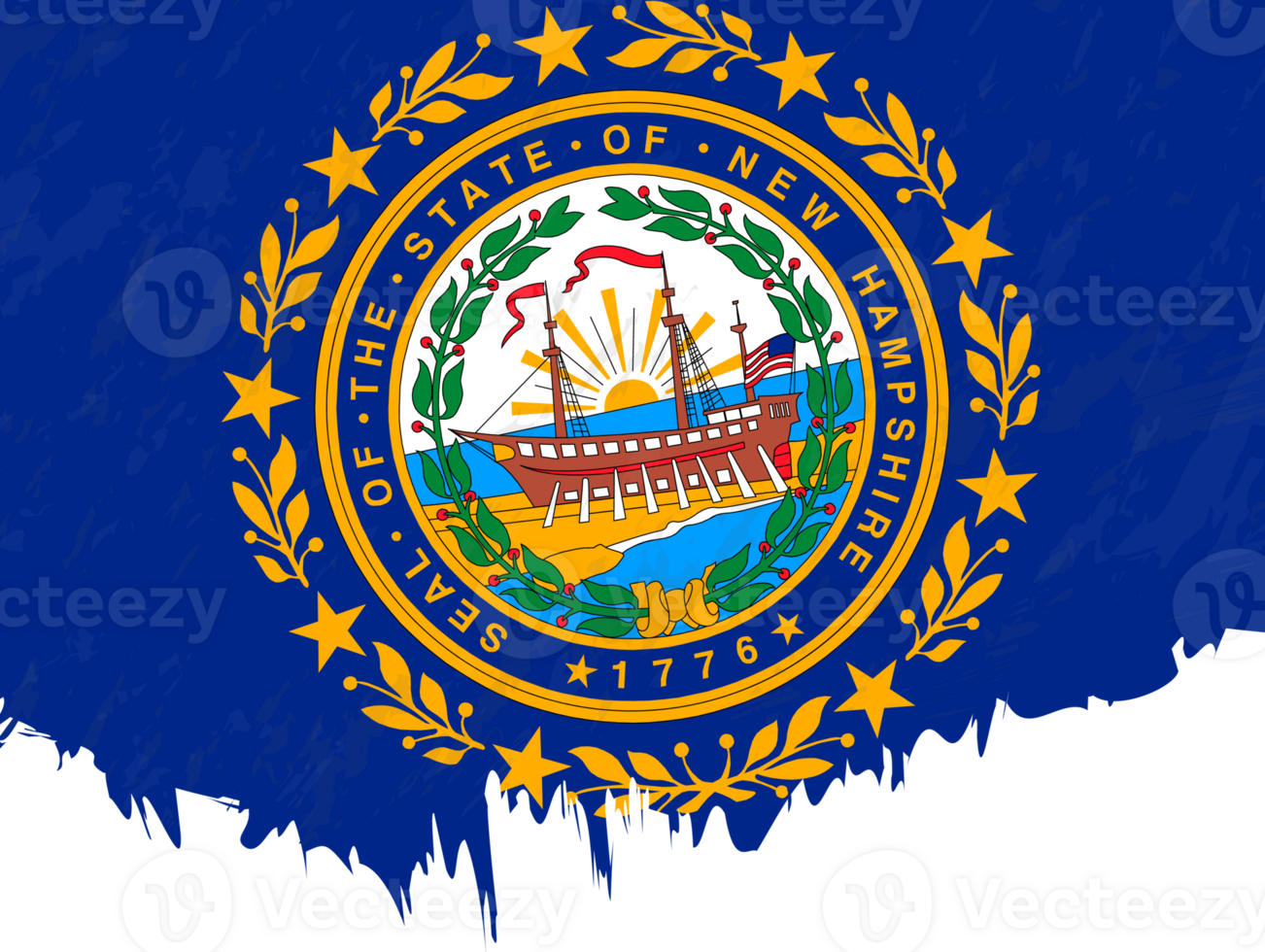 Grunge-style flag of New Hampshire. png