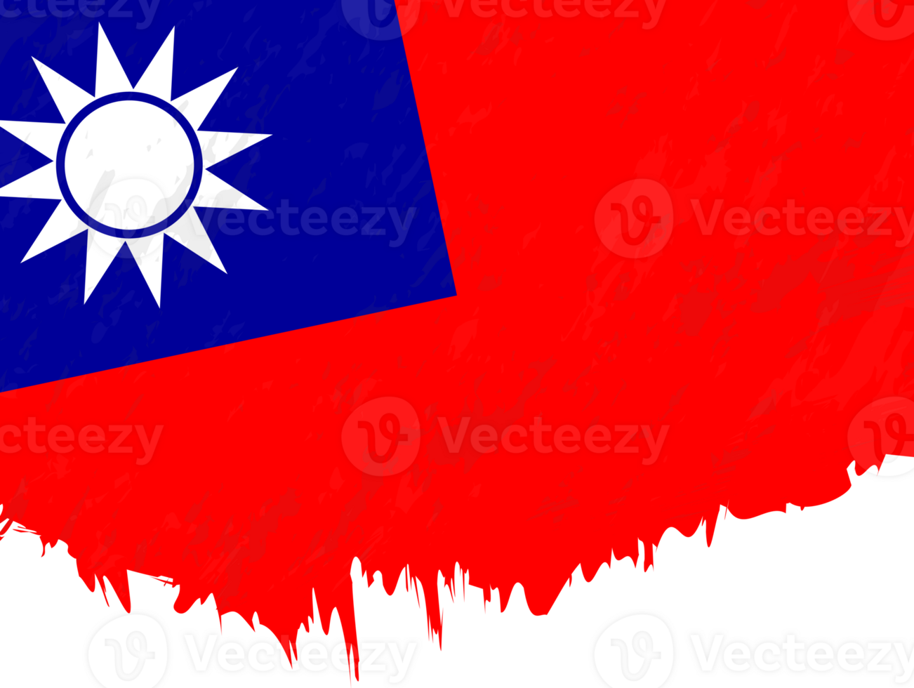 Grunge-style flag of Taiwan. png