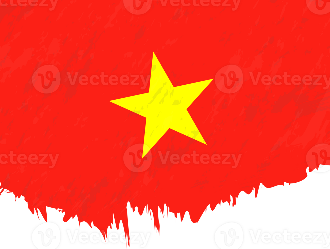 Grunge-style flag of Vietnam. png