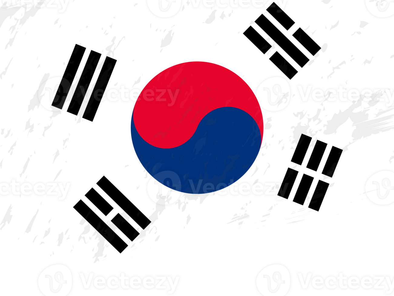 grunge-stijl vlag van zuiden Korea. png