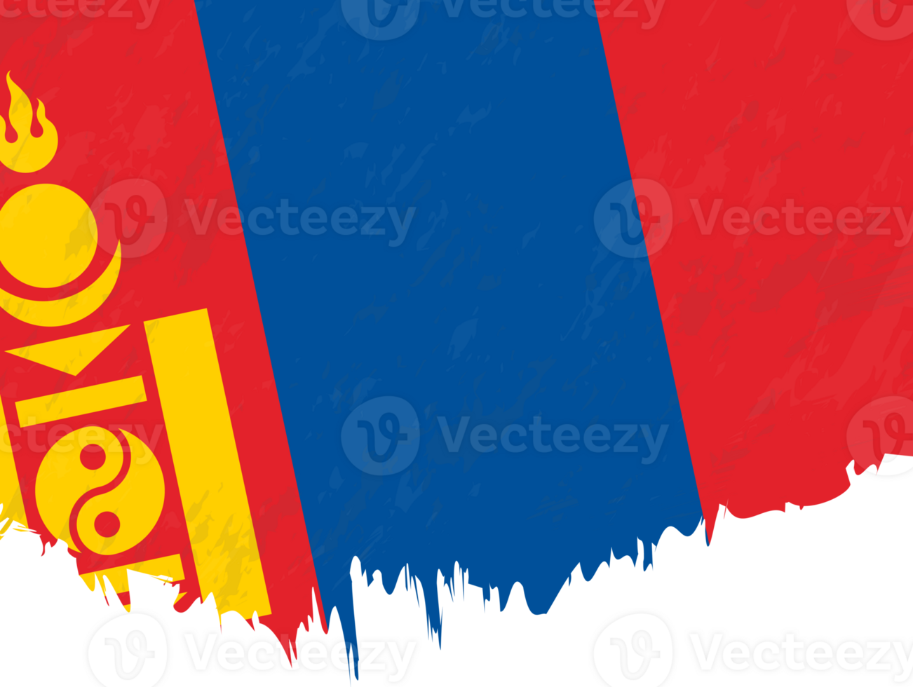 Grunge-style flag of Mongolia. png