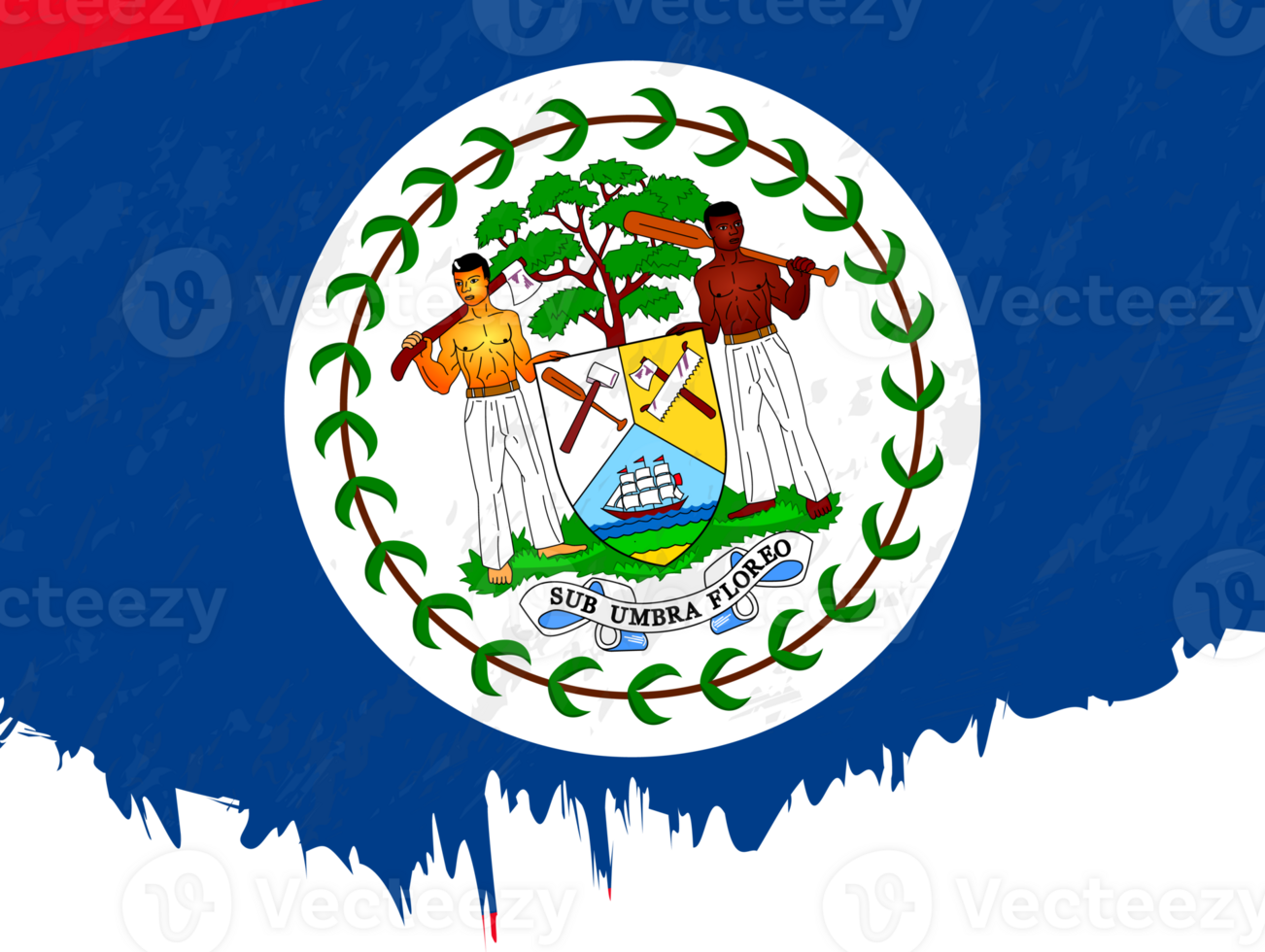 Grunge-style flag of Belize. png
