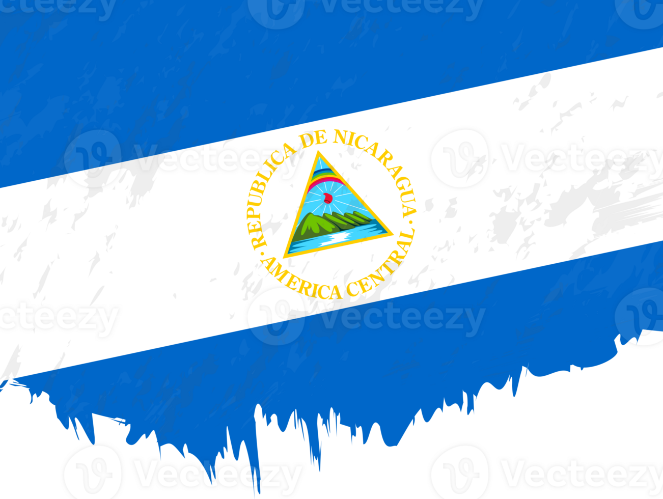 Grunge-Stil Flagge von Nicaragua. png