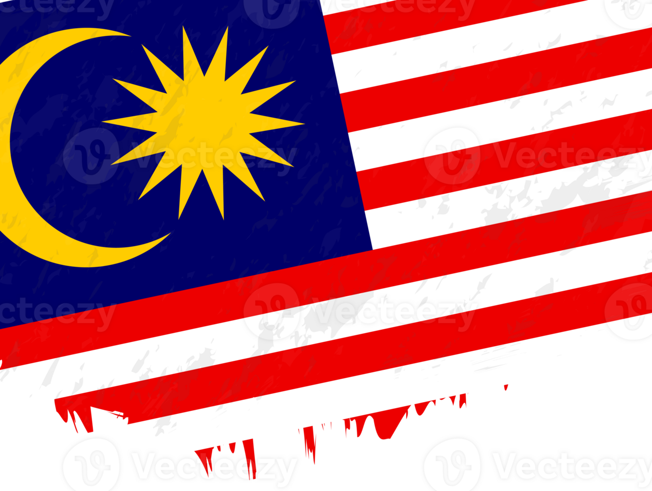 Grunge-style flag of Malaysia. png