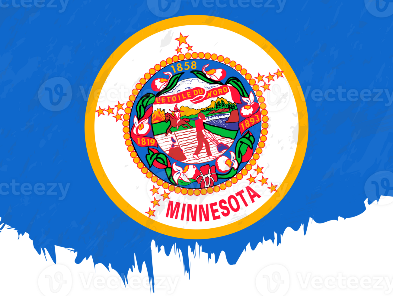 Grunge-style flag of Minnesota. png