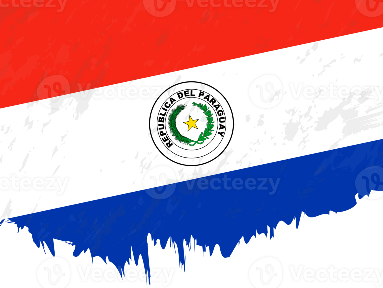 Grunge-style flag of Paraguay. png