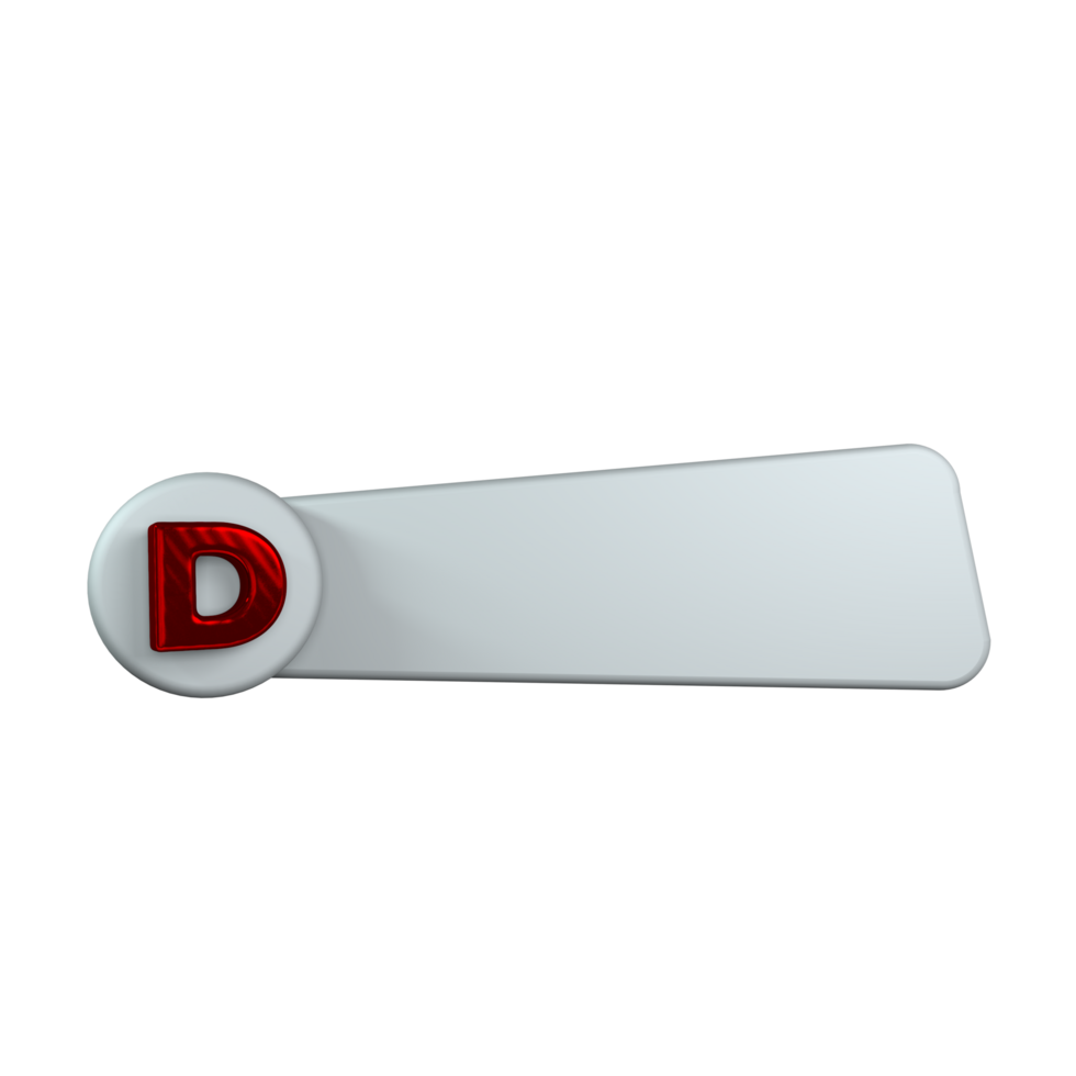 Letter D banner with frame png