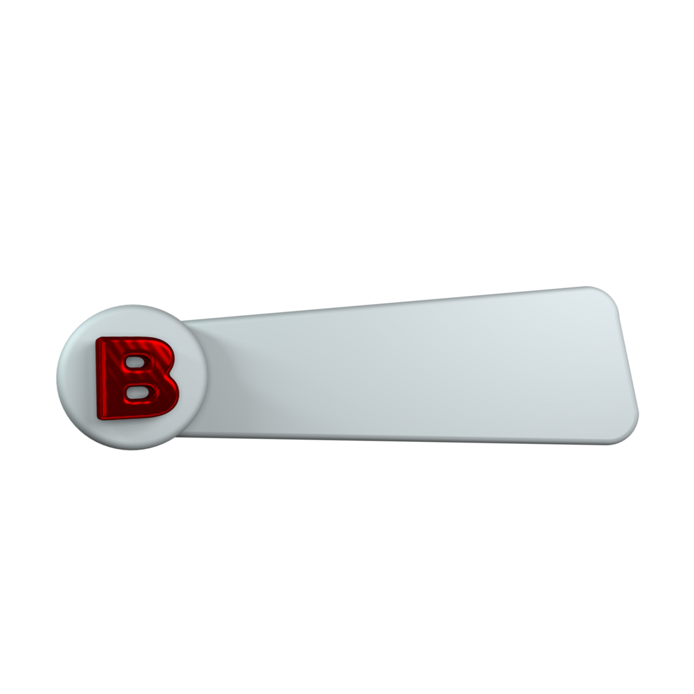 Letter B banner with frame png