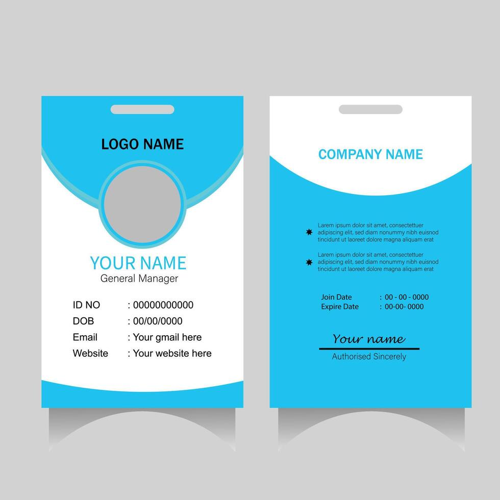 Multipurpose Company ID Card Template vector