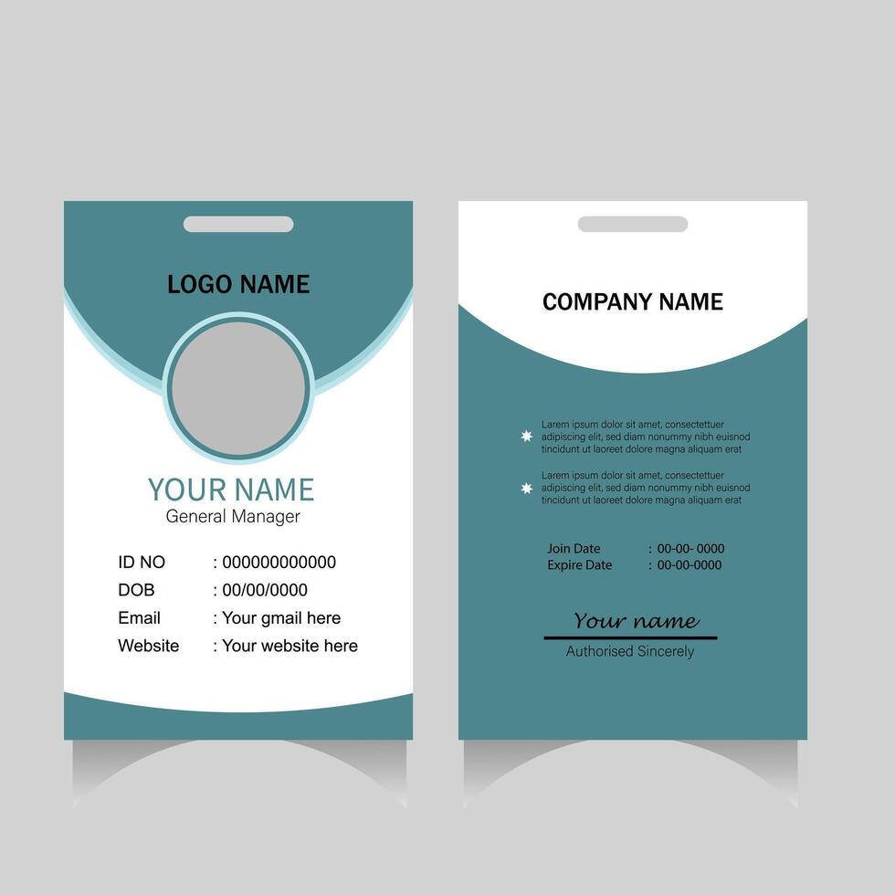 Multipurpose Company ID Card Template vector