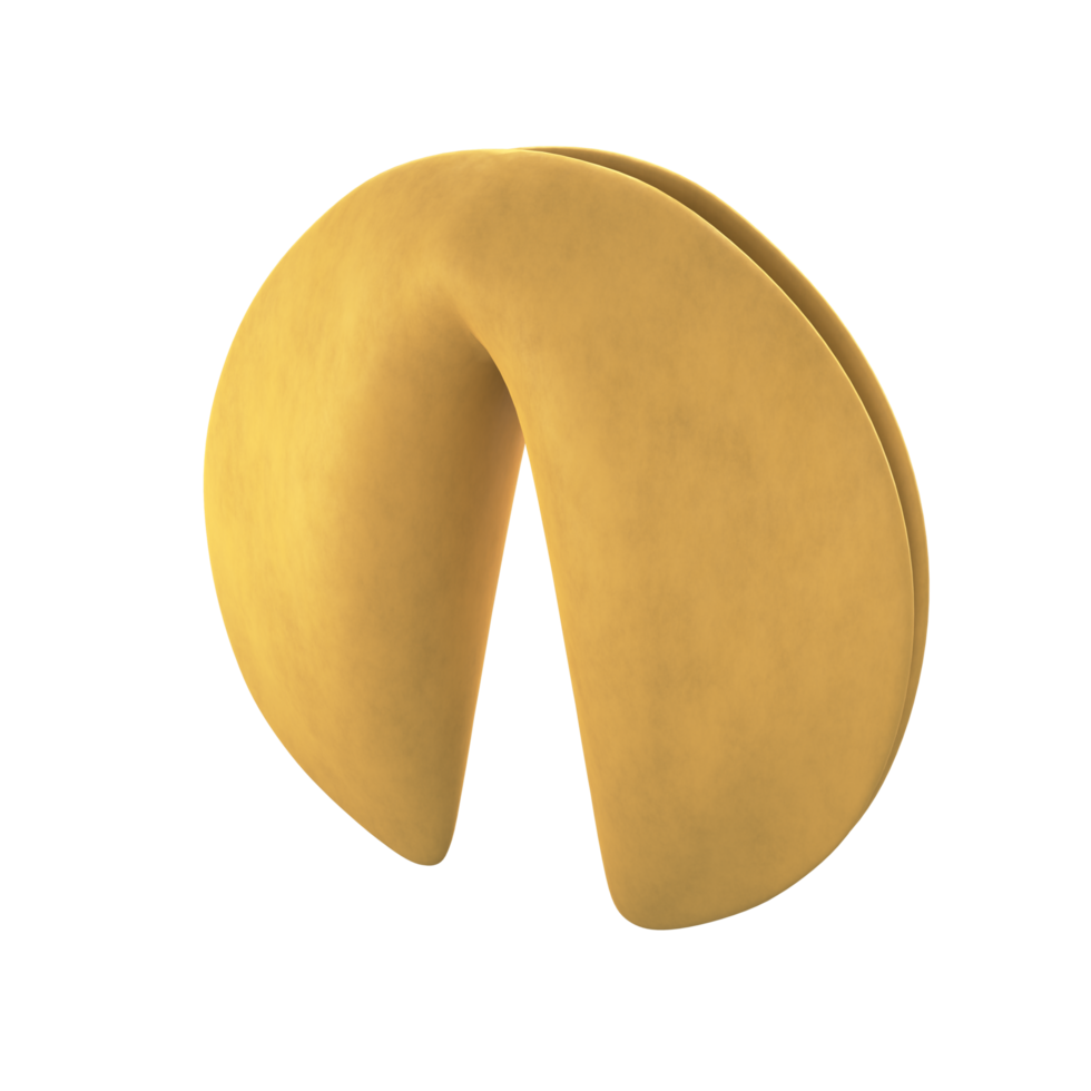 3D Illustration of a fortune cookie png