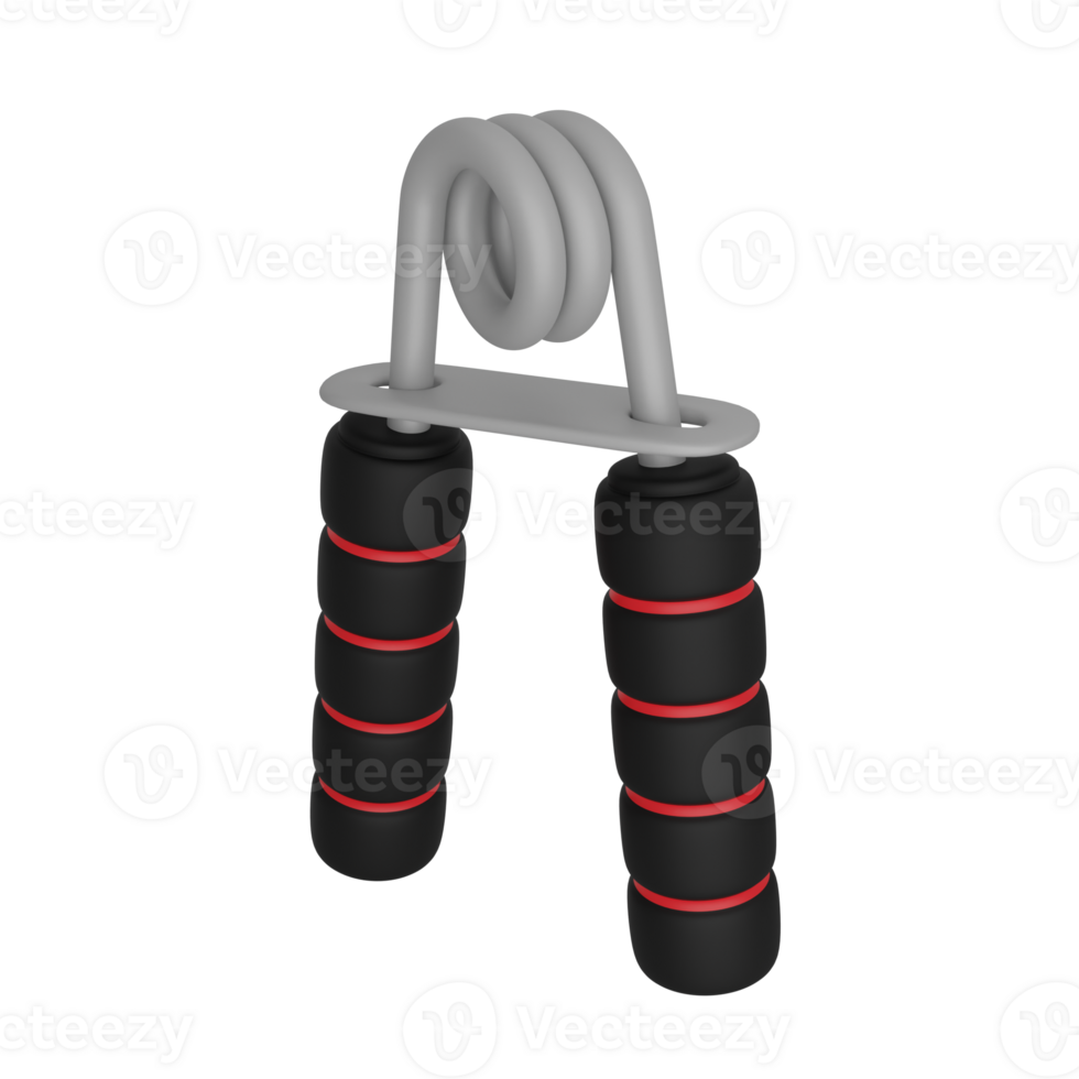 3d illustration of a red and black hand grip png