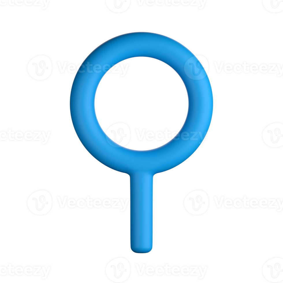 3d illustration of search bar in blue color suitable for web ui ux png