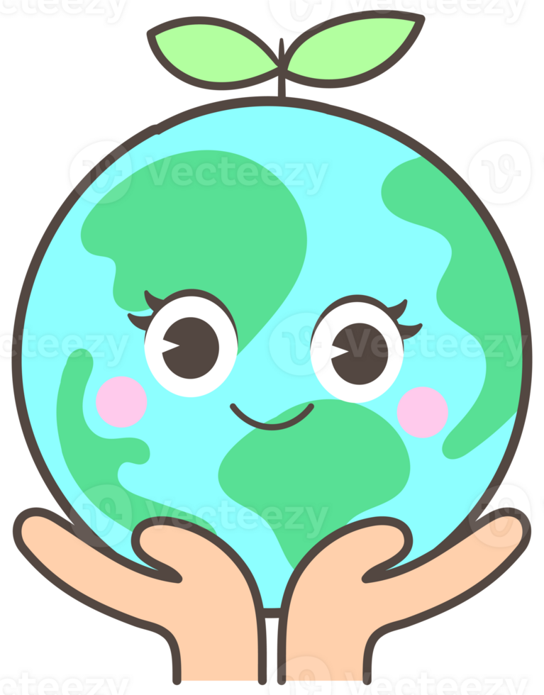 World Earth Day doodle Cute ecology lifestyle and nature protection Protecting Our Planet png