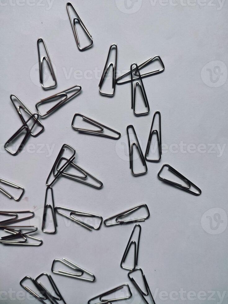 paper clip isolated on white background photo