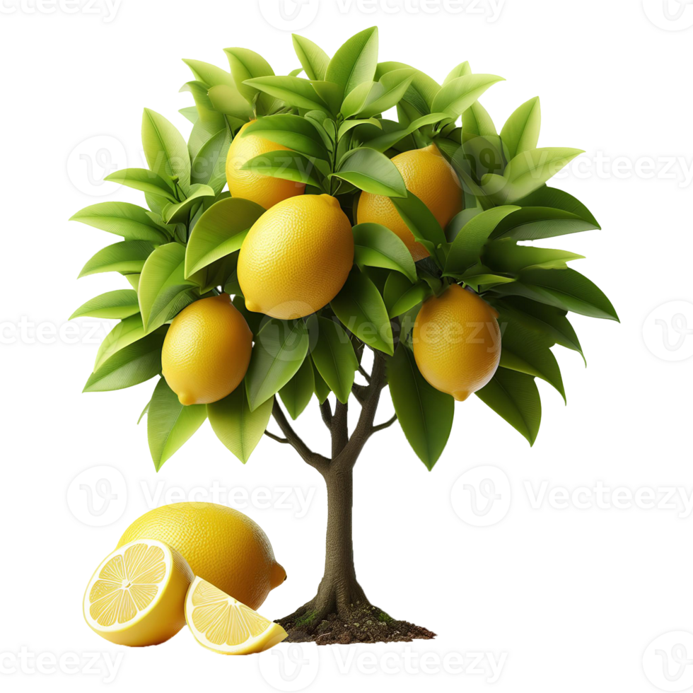 AI generated Lemon Mini Tree PNG