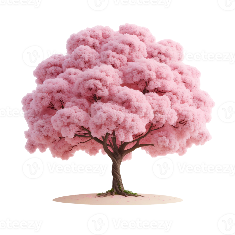 AI generated Pink Tree PNG