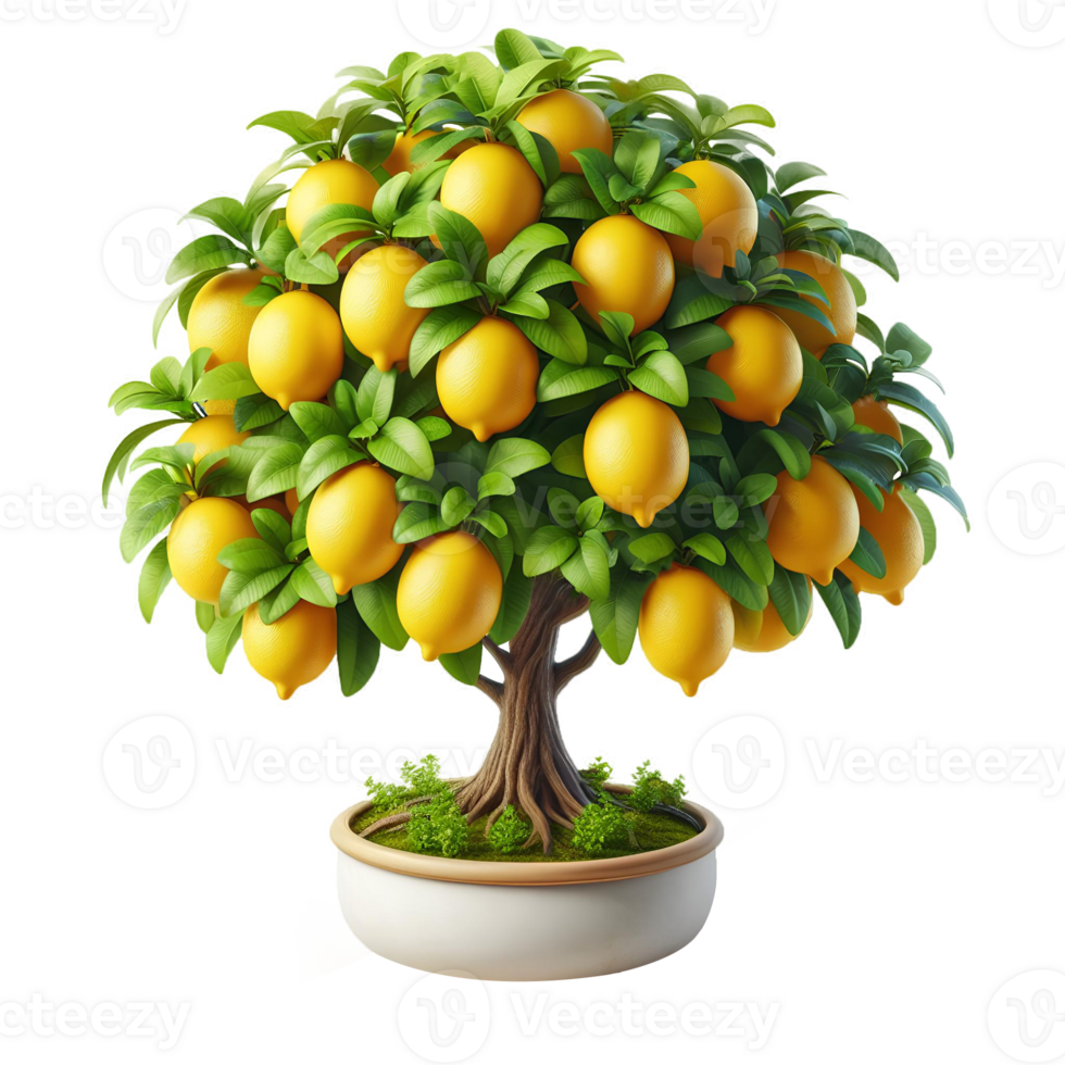 AI generated Lemon Mini Tree PNG