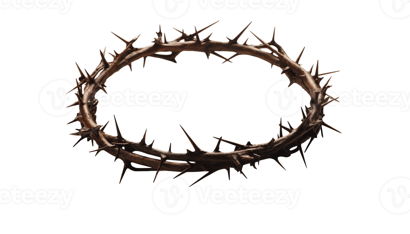 AI generated crown of thorns of jesus isolated png