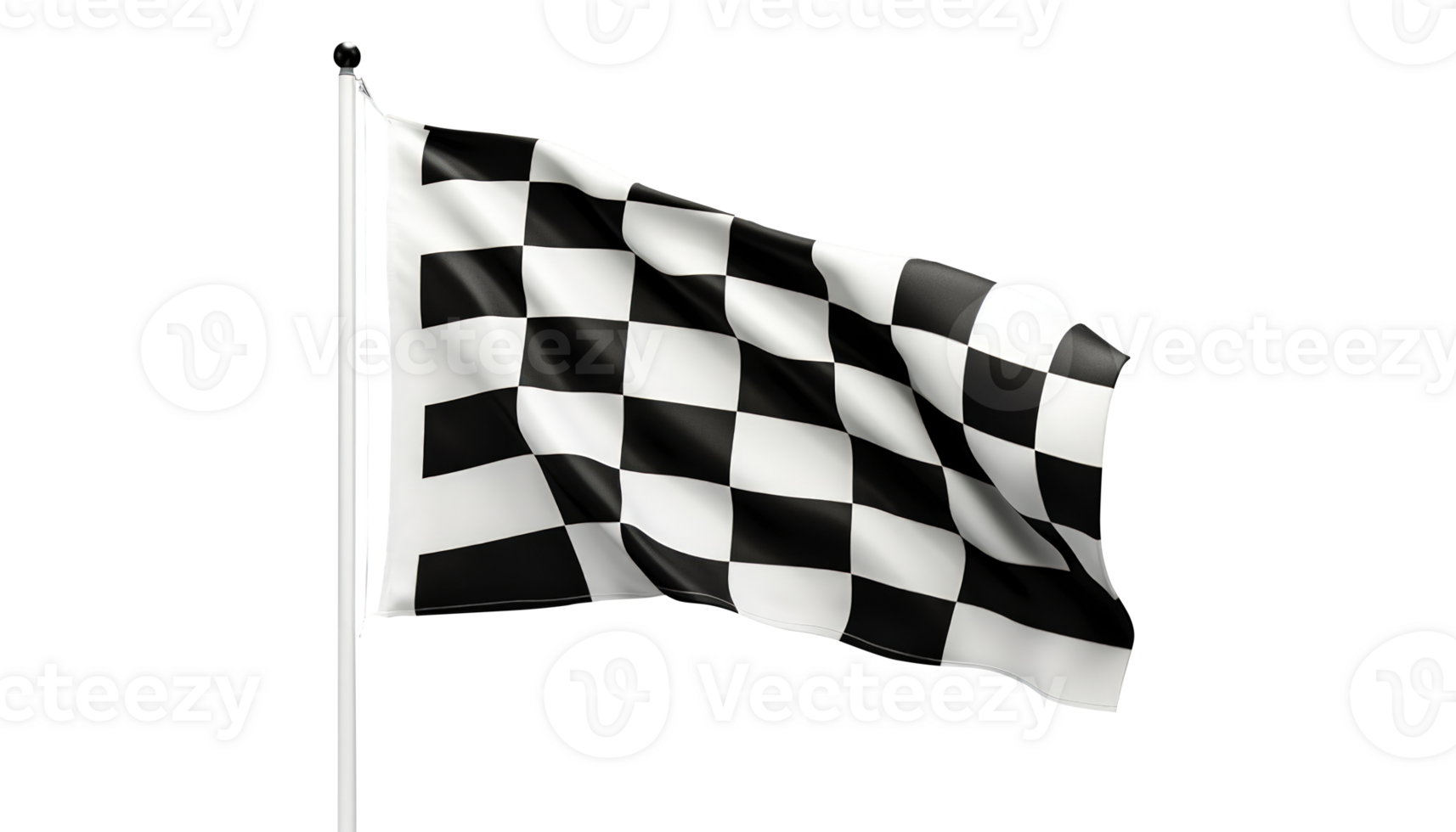 AI generated checkered flag isolated png