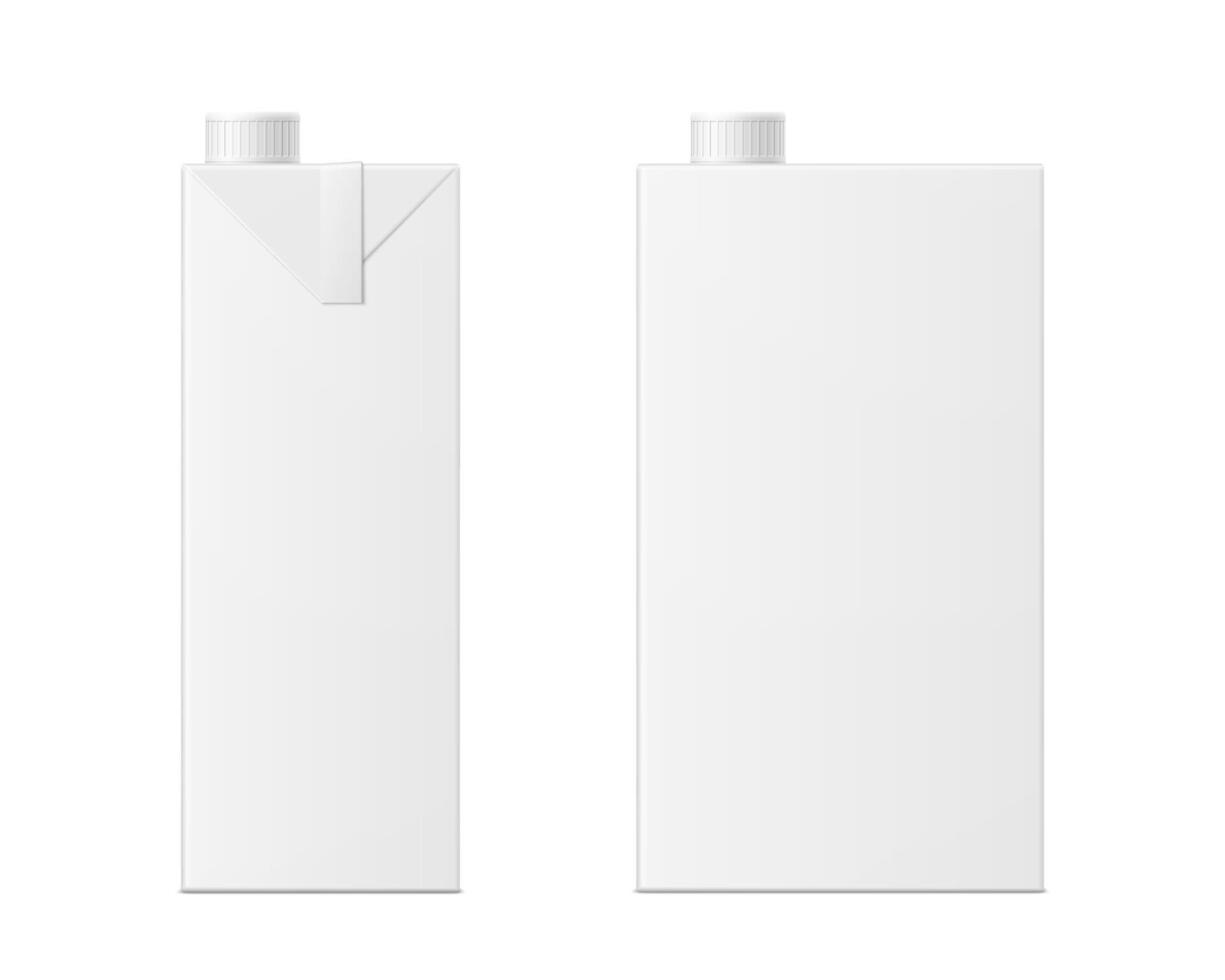 3d mock up of milk or juice box vector